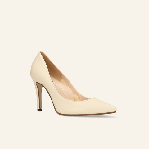 15%OFF：2025SS：iCoN COLORS：ポインテッドトゥ スムース パンプス（C9043）チャイ/mamian（マミアン）