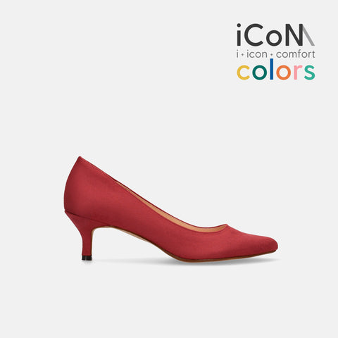 30%OFF：iCoN COLORS：ポインテッドトゥ スエード パンプス（C57172）ボルドーS/mamian（マミアン）