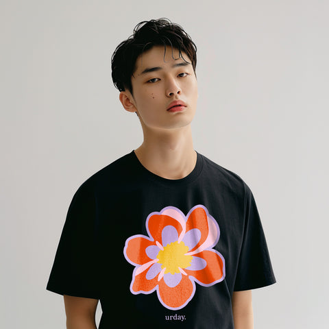 urday【Petal Power】Tシャツ（8216293）ブラック／ホワイト/urday（マミアン）