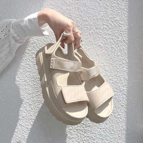 40%OFF：厚底 ラバー スポーツサンダル（cs03）グレージュ/mamian セレクトアイテム（マミアン）