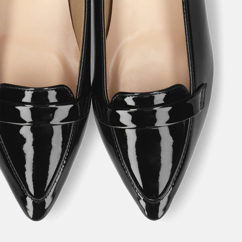 予約：2026SSBI：甲浅ポインテッドトゥ ローファー（124）ブラックE/mamian（マミアン）