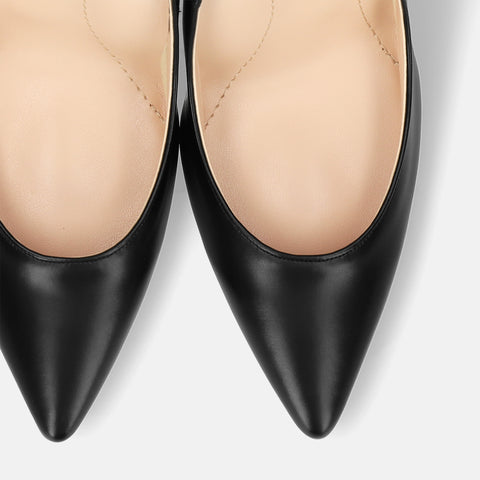 2025AW：iCoN COLORS：ポインテッドトゥ パンプス（C9043）ブラック/mamian（マミアン）