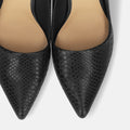 25%OFF：2025AW：サイドコンシャス デザイン パンプス（m45007）ブラックリザード/mamian（マミアン）