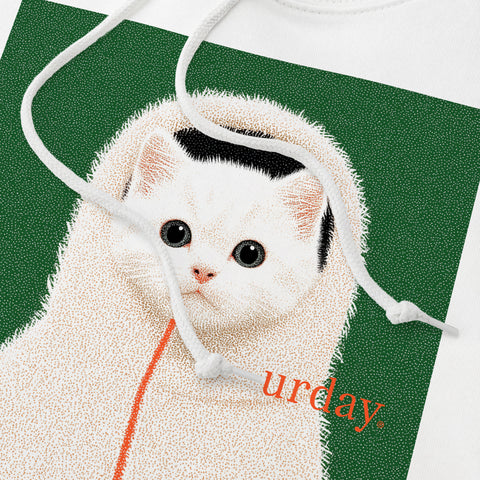 予約：urday【dog】アートワークスウェットプルパーカ（u-a-spk-0001-06）ホワイト